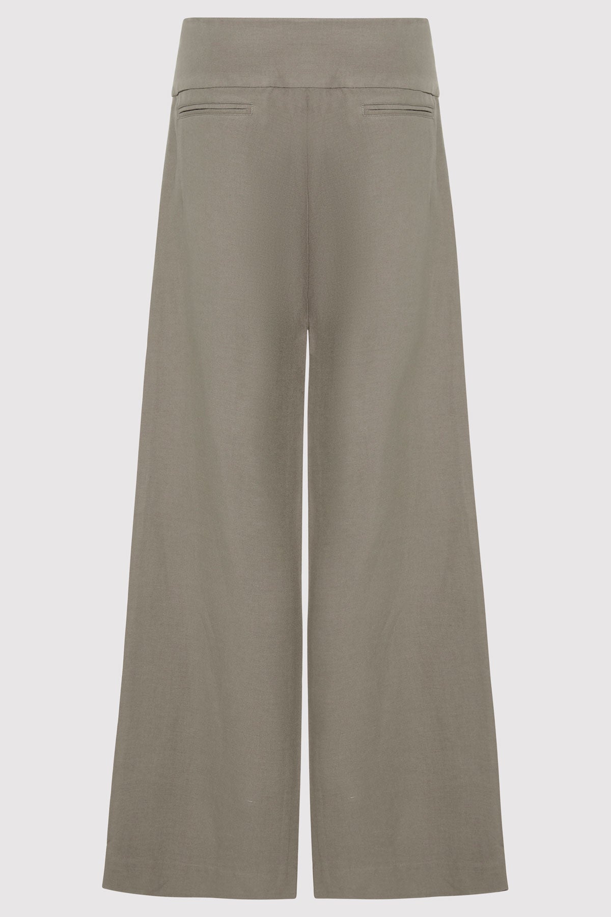 Wide Waistband Pants - Smokey Olive