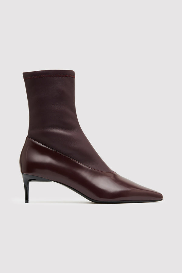 Sock Ankle Boot - Bordeaux