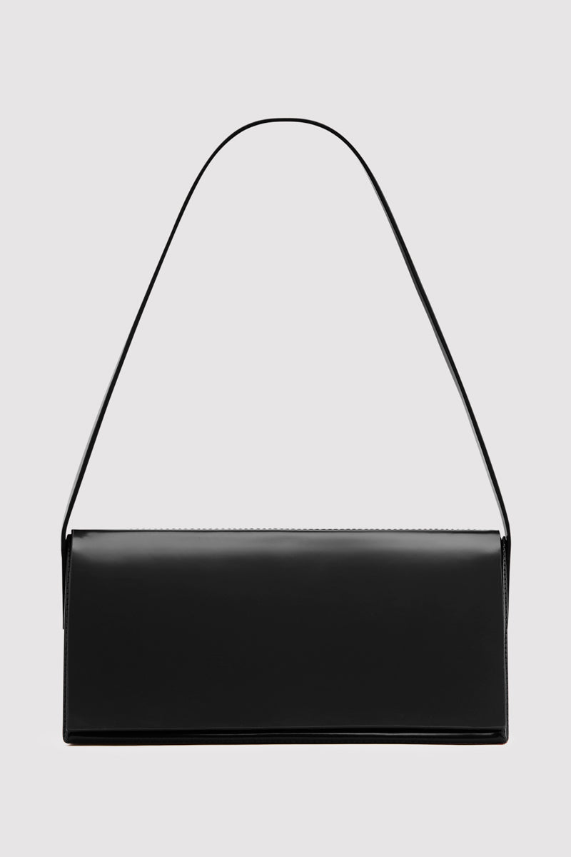 Triangle Origami Shoulder Bag - Black