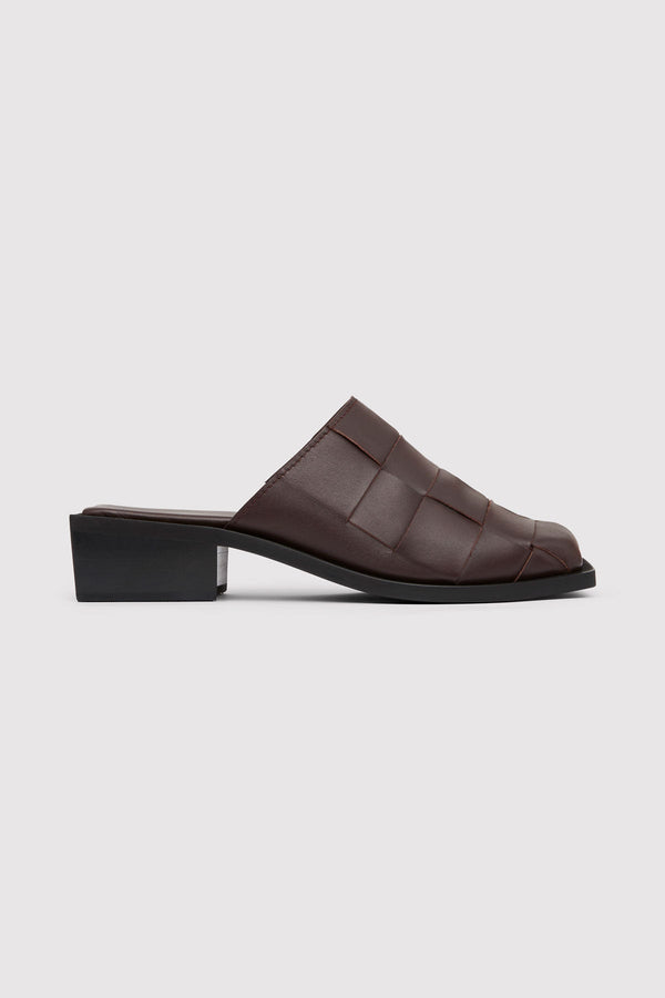 Woven Mules - Chocolate