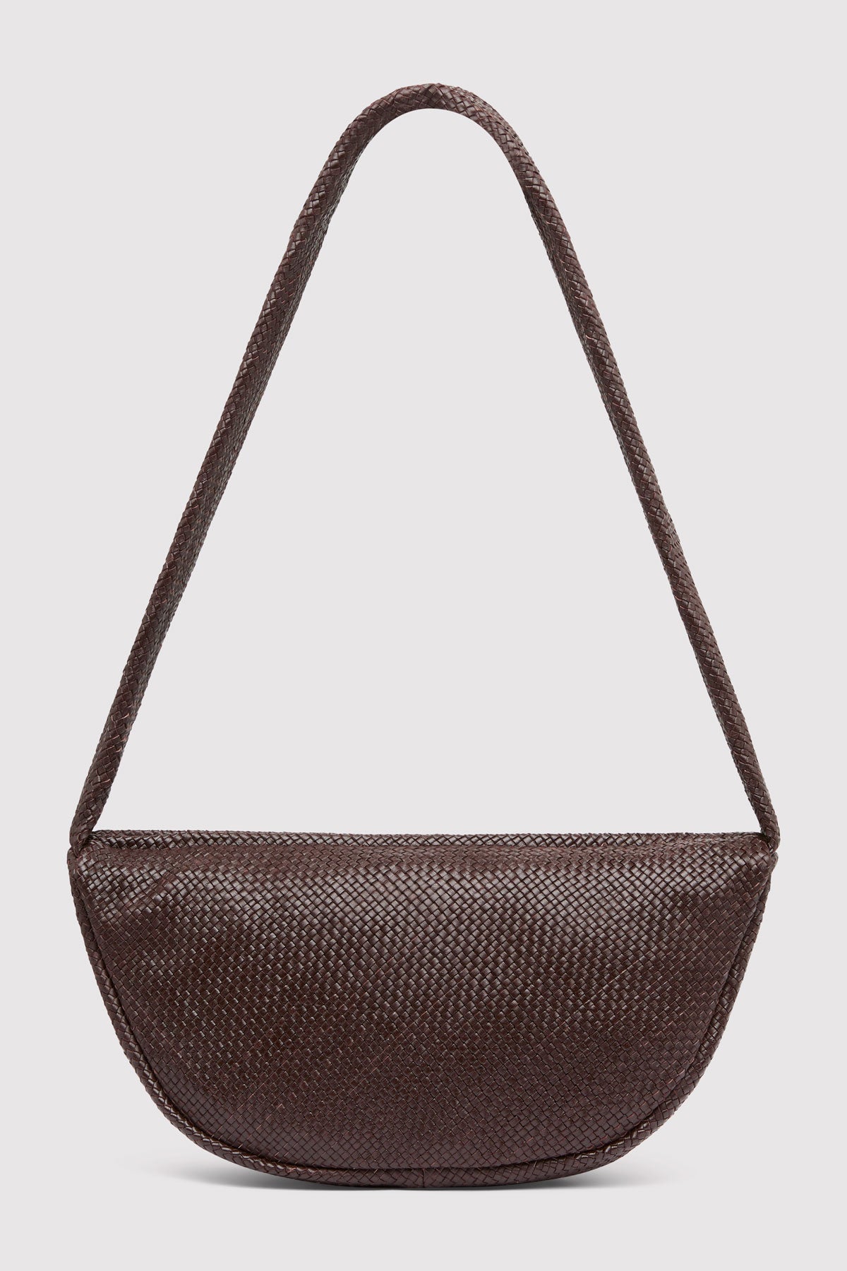 Woven Crescent Bag - Chocolate