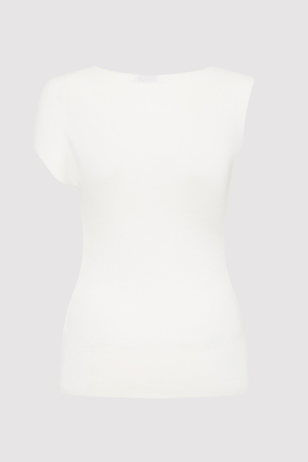 Asymmetric Knit Top - Off White