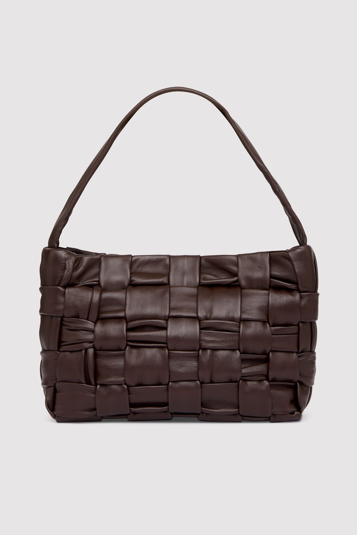 PRE-ORDER: Textured Mini Woven Tote - Chocolate