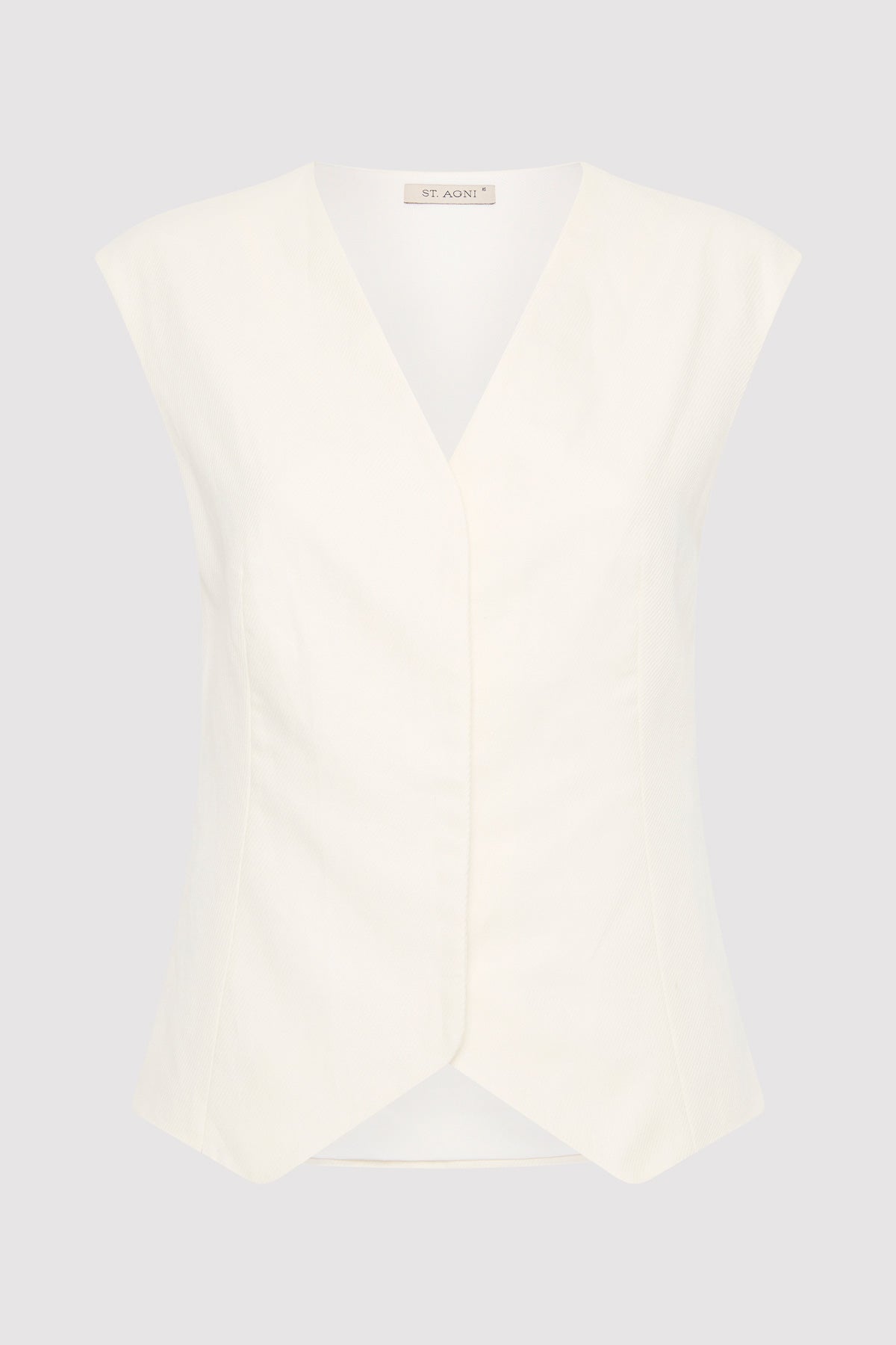 Minimal Tailored Vest - Ivory