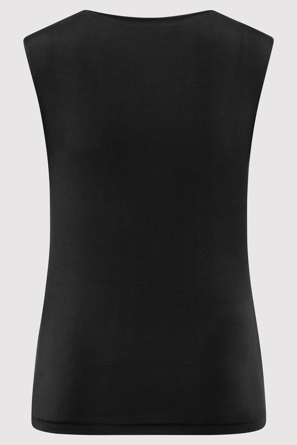 Cupro Jersey Top - Black