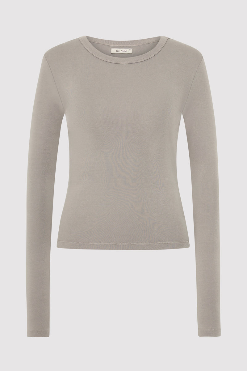 Organic Cotton Long Sleeve Top - Slate