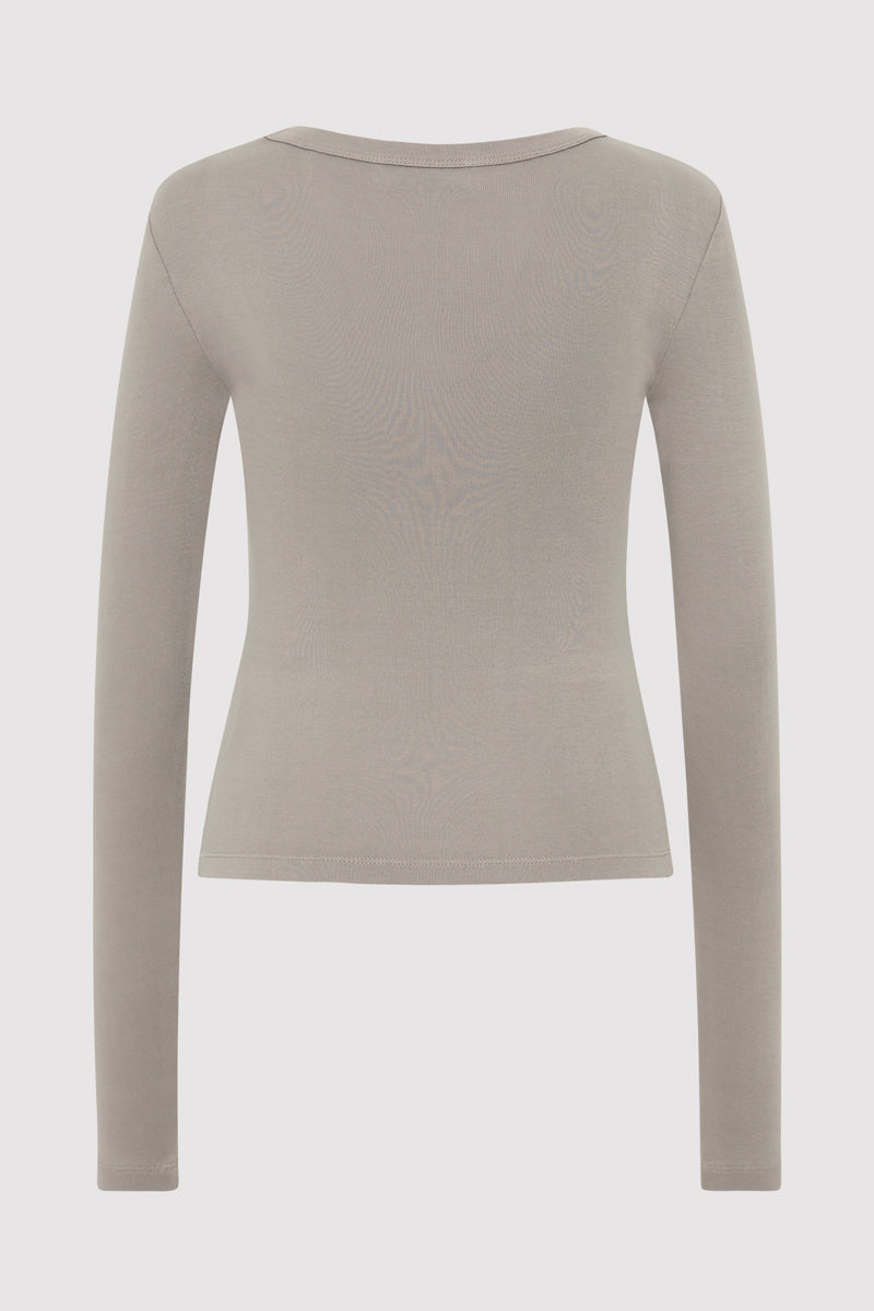 Organic Cotton Long Sleeve Top - Slate