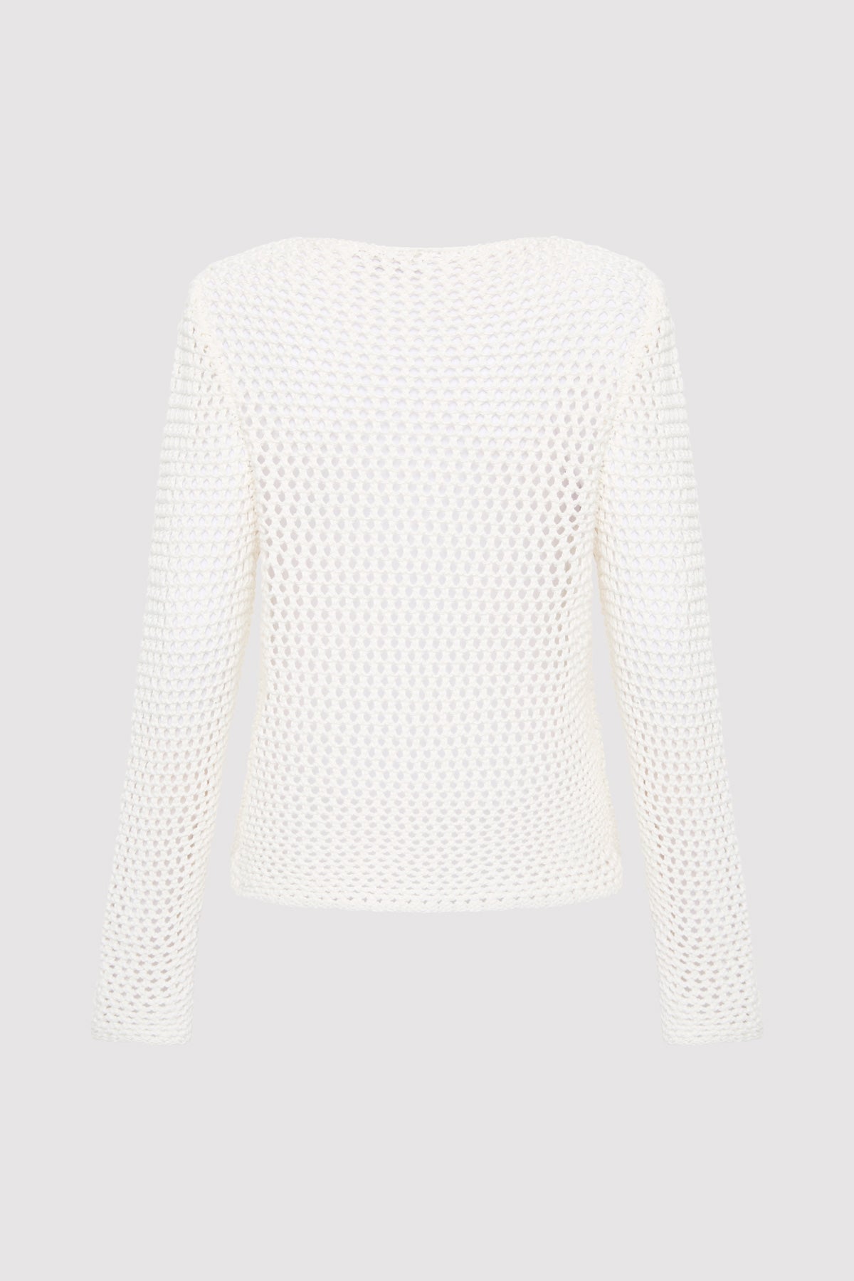 Cotton Crochet Jumper - Off White