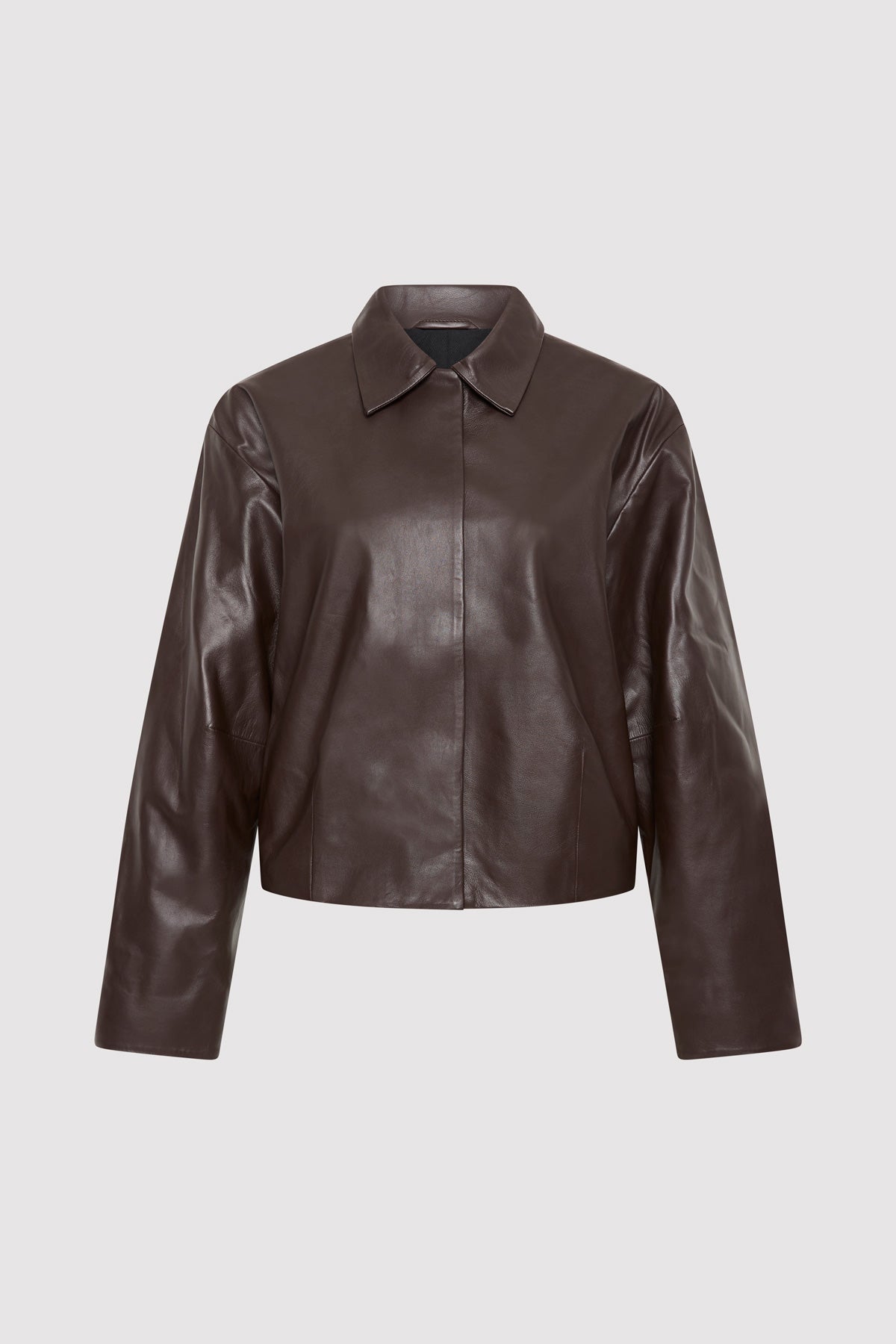 PRE-ORDER: Cocoon Leather Jacket - Chocolate