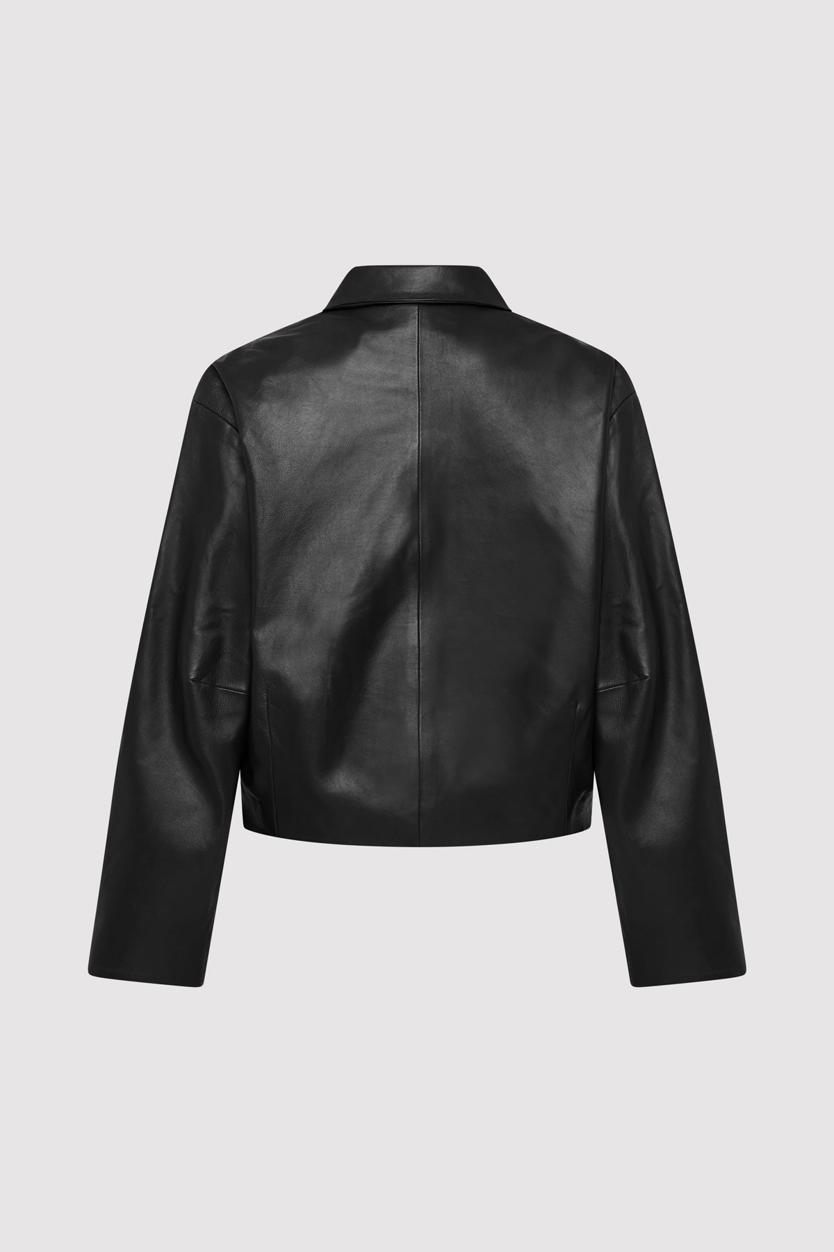 Cocoon Leather Jacket - Black