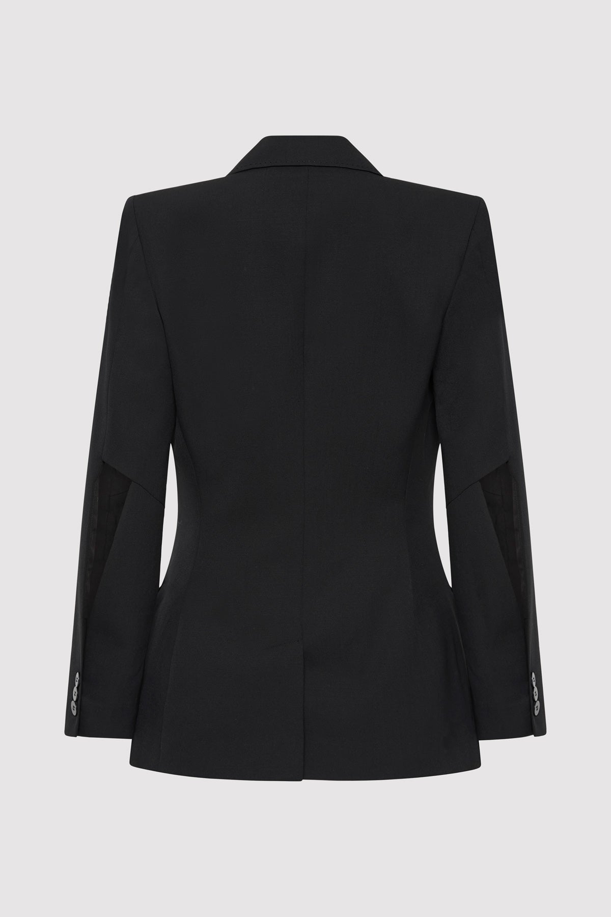 Slim Cut Out Blazer - Black