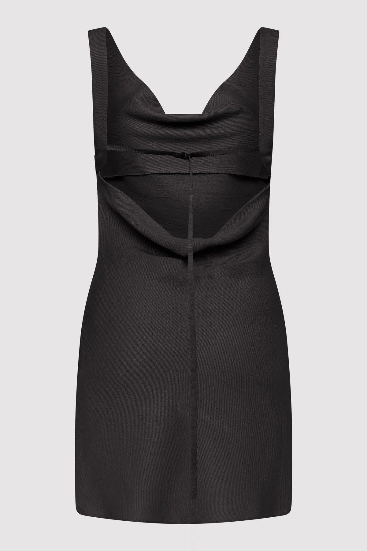 Double Drape Mini Dress - Black