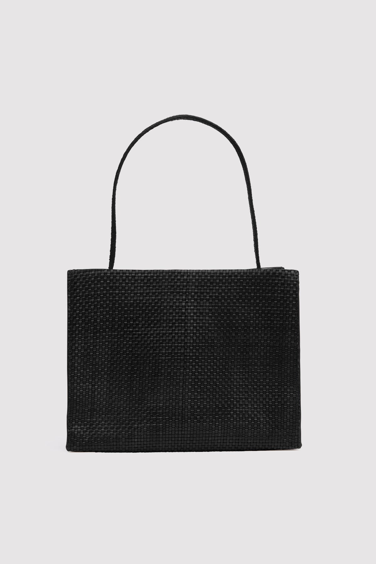 Woven Minimal Mini Tote - Black – St. Agni